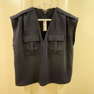 Navy Express Tee/Blouse NWT